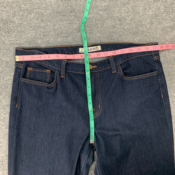 J Brand Bootcut Jeans Womens 32 Dark Denim Mid Rise 5 Pocket Stretch Zip Fly - Picture 6 of 13